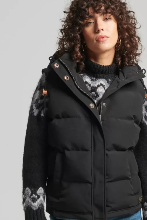 Women Superdry Vests & Gilets>Hooded Everest Gilet