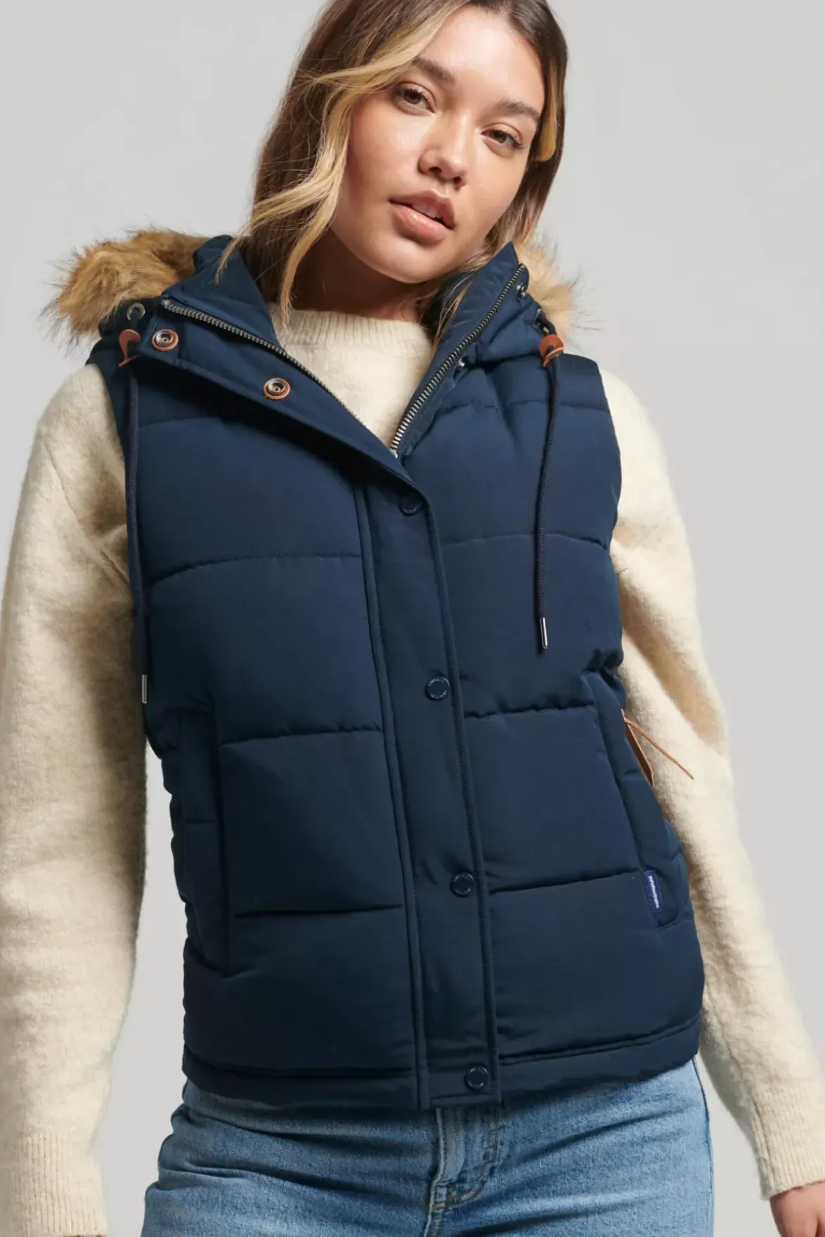 Superdry Vintage Everest Faux Fur Gilet