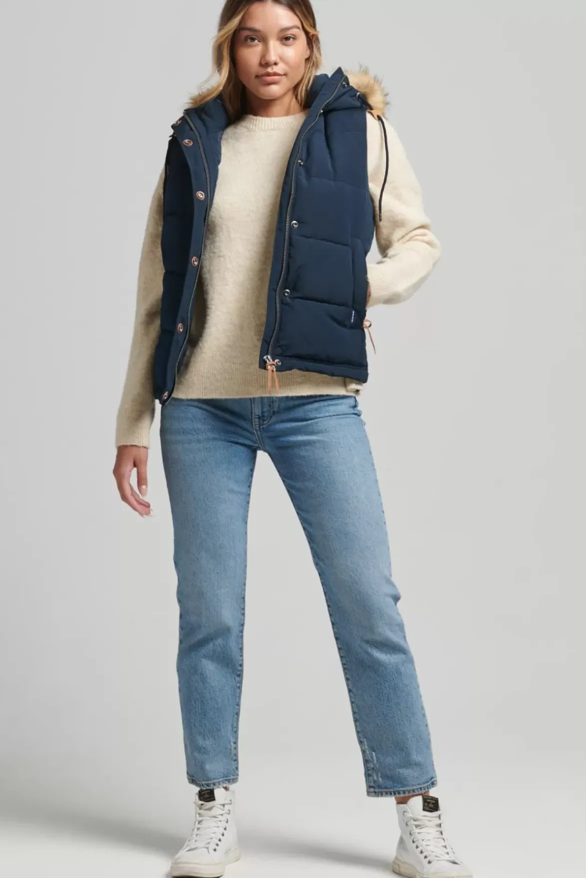 Superdry Vintage Everest Faux Fur Gilet